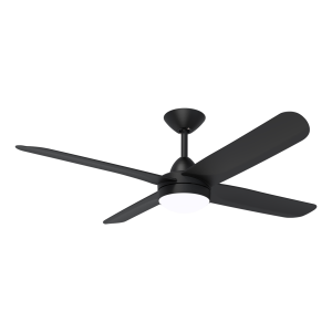 X-Over 52" DC 4 Blade Ceiling Fan With 18W Tri-Colour LED Matt Black With Wall Control - XOL307