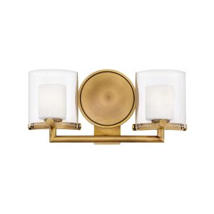 Rixon 2 Wall Light Heritage Brass - U/HK/5492HB