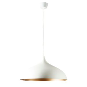 MacMillan Large Pendant White / Brass - ELASWGBT53W