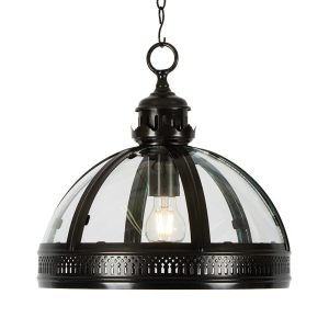 Winston 1 Light Pendant Large Black - ELCITFR3790BK