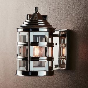 Missouri 1 Light Exterior Industrial Wall Light Nickel - ELEI2130N