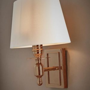 Newton Wall Lamp Brass With Oval White Shade - ELSB21784AB