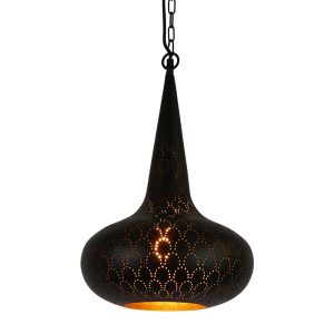 Cobra Perforated Conical Pendant Black - ZAF11246