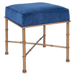 Clara Stool Blue Velvet - 30938