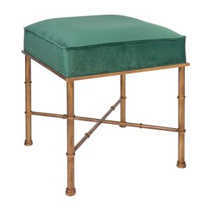 Clara Stool Emerald Green Velvet - 31118