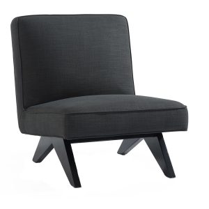 Martyn Slipper Chair Charcoal Linen - 32227