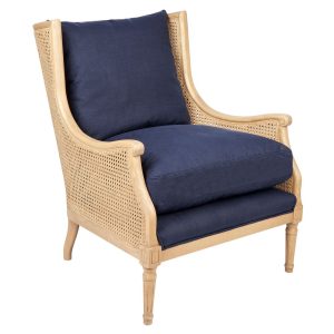 Havana Natural Rattan Occasional Chair Navy - 32306