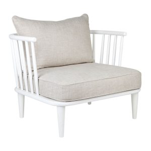 Pavilion White Occasional Chair Natural Linen - 32310