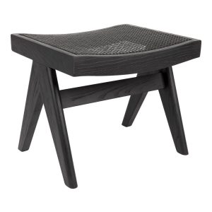 Cuban Rattan Stool Black - 32312