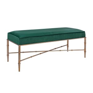 Clara Bench Ottoman Emerald Green Velvet - 32324