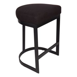 Brooke Black Kitchen Stool Black Linen - 32560