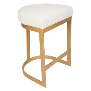 Brooke Brass Kitchen Stool Natural - 32562