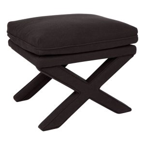 Candace Stool Black Linen - 32577