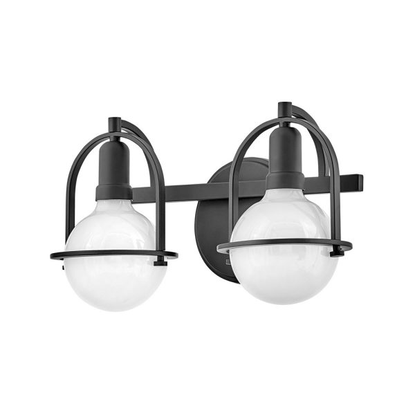 Somerset 2 Light Wall Light Black - U/HK/53772BK