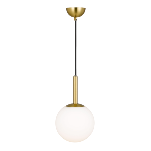 Bally 1 Light Pendant Small Antique Gold / Opal Matt - BALLY PE 08-AGOM