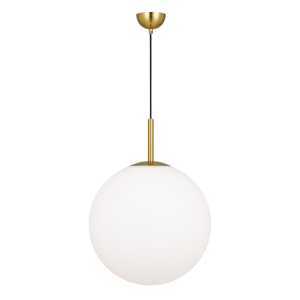 Bally 1 Light Pendant Extra Large Antique Gold / Opal Matt - BALLY PE16-AGOM