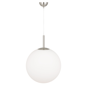 Bally 1 Light Pendant Extra Large Nickel / Opal Matt - BALLY PE16-NKOM