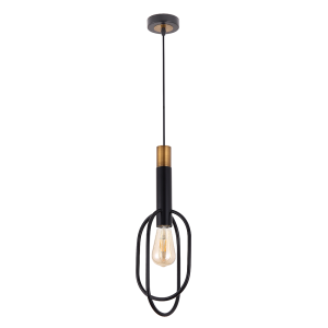 Marvin 1 Light Pendant Black / Gold - MARVIN PE1O-BKGD