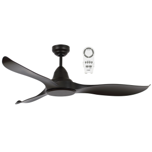 Wave 52" DC ABS Blade Ceiling Fan With Remote Control Matt Black - MWF133MMR