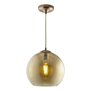 Globe Midi Pendant Light Antique Brass - QH1632-AM