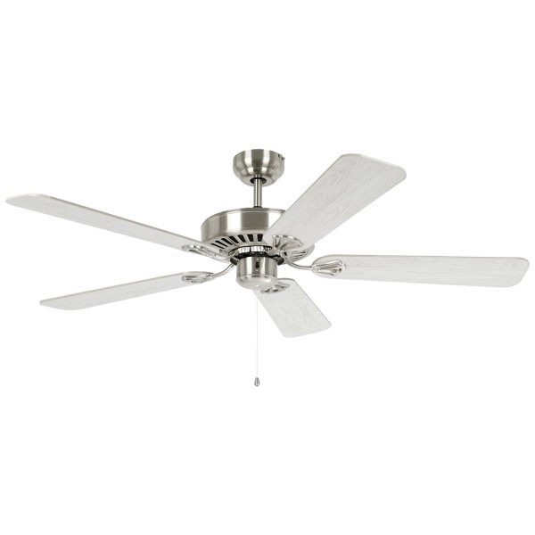 Waikiki 52" AC Ceiling Fan Satin Nickel / Oak Blades - 20518108