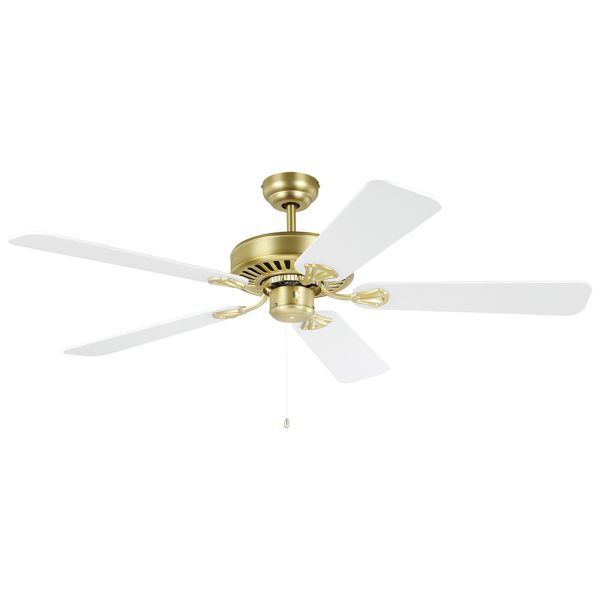 Waikiki 52" AC Ceiling Fan Brushed Brass / White Blades - 20518111