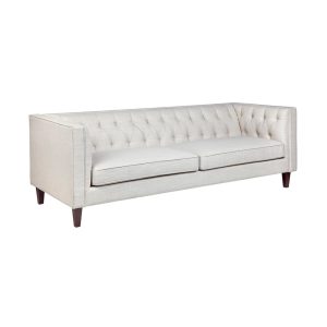 Tuxedo 3 Seater Tufted Sofa Natural Linen - 32230