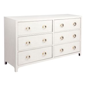 Astley 6 Drawer Upholstered Chest Natural - 32259