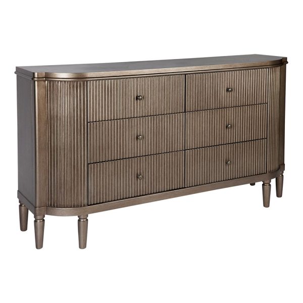 Arielle 6 Drawer Chest Antique Gold - 32437