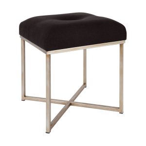 Margot Tufted Stool Black Linen - 32471