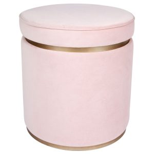 Totti Storage Stool Blush Velvet - 32587