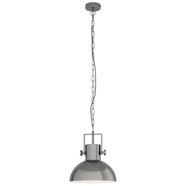 Lubenham 1 1 Light Industrial Pendant Antique Nickel - 43167N