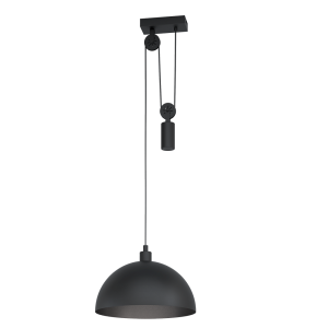 Winkworth 1 1 Light Rise & Fall Pendant Black - 43435N