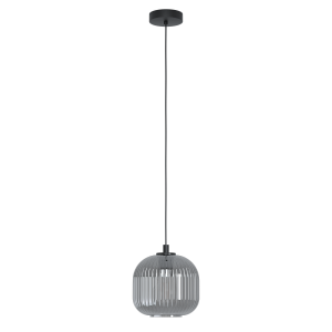 Mantunalle 1 Light Pendant Black / Smoke - 99371N