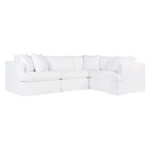 Birkshire Slip Cover Modular Sofa White Linen Option 1 - B32726