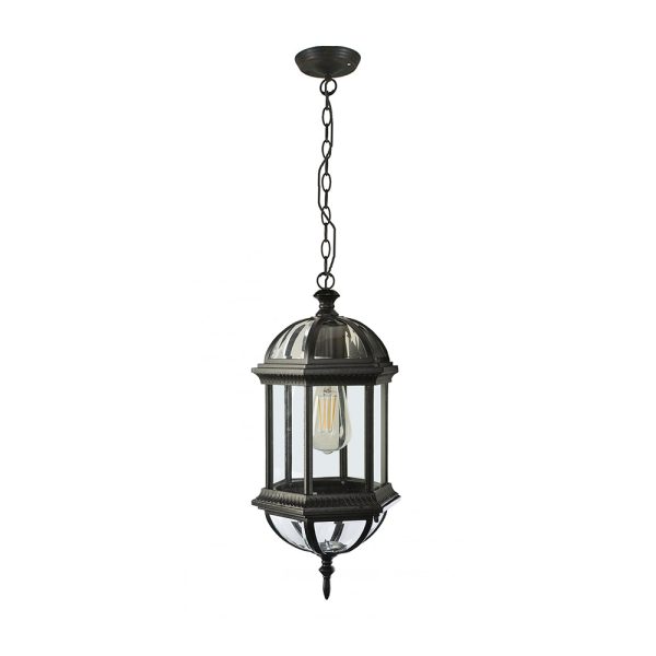 Tower 2 Light Chain Pendant Light - Black