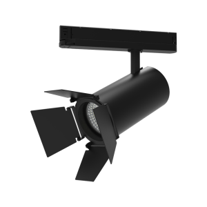 Zone 30W 36° 3 Circuit Dimmable Track Light Black / Tri-Colour - ZONE1BK + ZONEBARNBK