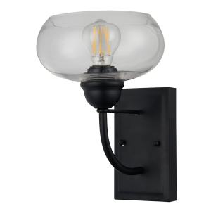 Aspen 1 Light Wall Light Matt Black - 1001062