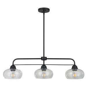 Aspen 3 Light Bench Pendant Matt Black - 1001063