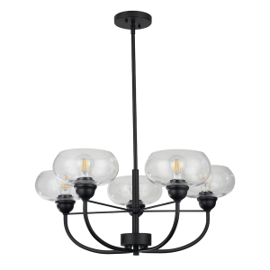 Aspen 5 Light Pendant Matt Black - 1001065