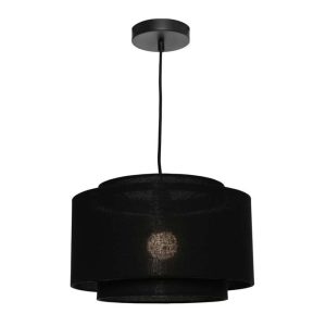 Bern 1 Light Pendant Medium Black - BERN1PMBLK