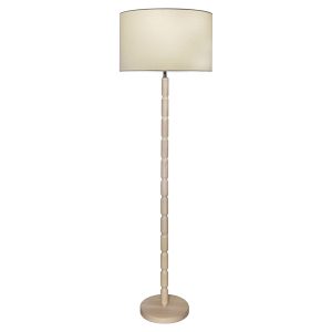 Emma 1 Light Floor Lamp Oak / White - EMMA1FL