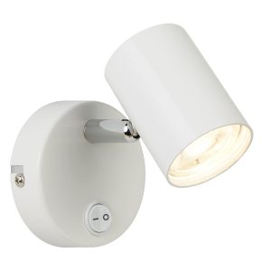 Sullivan 4W Dimmable LED Single Switched Spotlight White / Warm White - LSLS-P1-WH