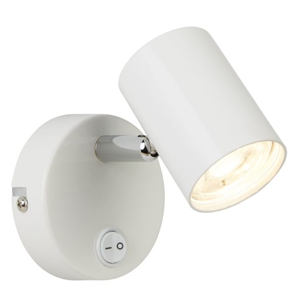 Sullivan 4W Dimmable LED Single Switched Spotlight White / Warm White - LSLS-P1-WH