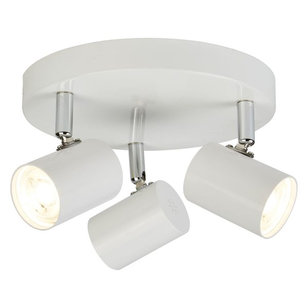 Sullivan 12W Dimmable 3 Light LED Pan Spotlight White / Warm White - LSLS-P3-WH