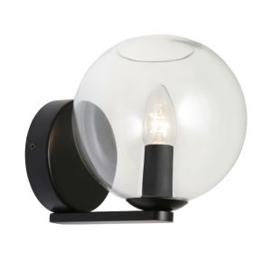 Orpheus 1 Light Wall Light Black - ORPH1WBLK