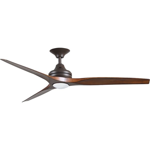 Spitfire 2 60" AC Ceiling Fan With 17W Dimmable LED Bronze Motor / Koa Polymer Blades - SPI60OBKALED