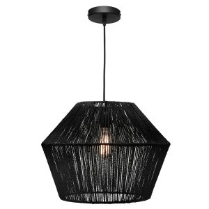 Cassie 1 Light Pendant Large Black - CASS1PLGBLK