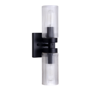 Chester 2 Light Wall Light Matt Black - 1001109