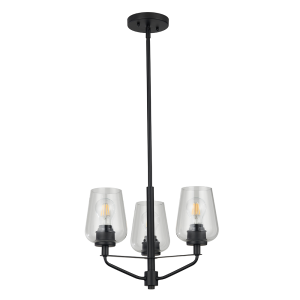 Dalton 3 Light Pendant Matt Black - 1001144